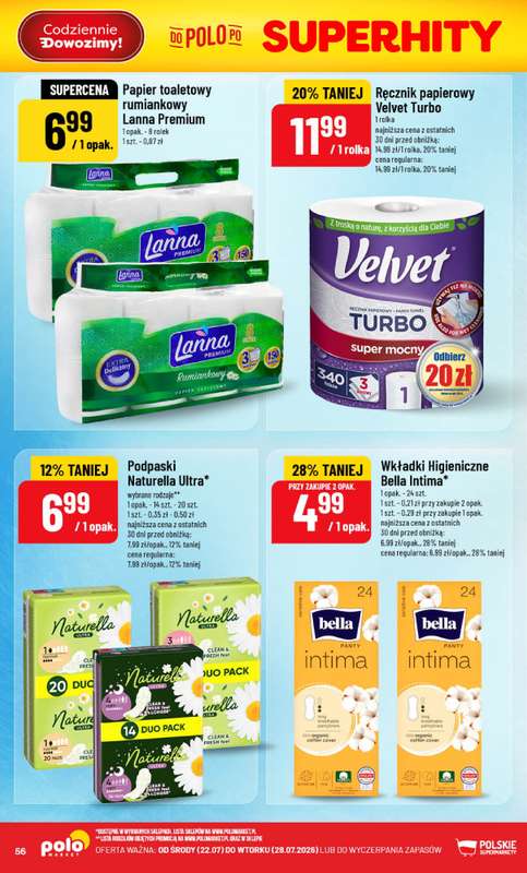 POLOmarket - gazetka promocyjna Gazetka od środy 22.07 do wtorku 28.07 - strona 56
