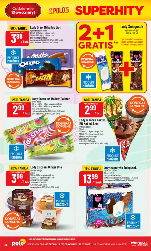 POLOmarket - gazetka promocyjna Gazetka od środy 22.07 do wtorku 28.07 - strona 46