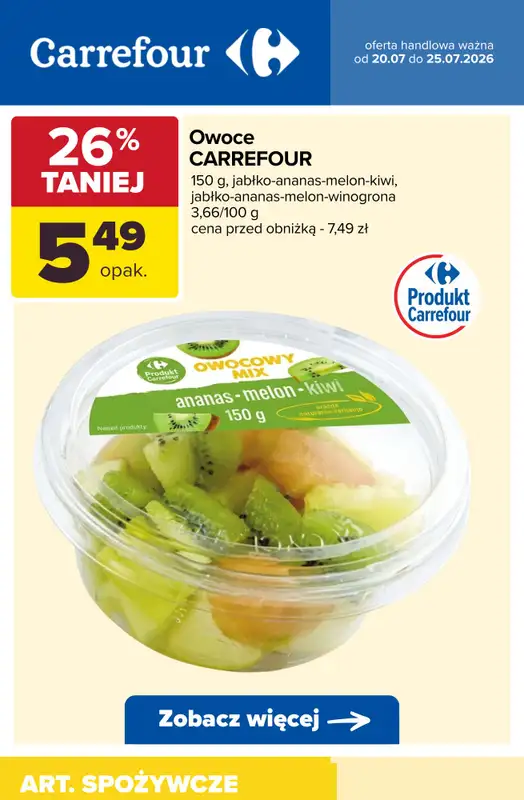 Carrefour - gazetka promocyjna Do -50% na pojedyncze sztuki i produkty na wagę od wtorku 21.07 do soboty 25.07 - strona 5
