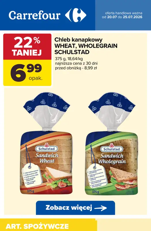 Carrefour - gazetka promocyjna Do -50% na pojedyncze sztuki i produkty na wagę od wtorku 21.07 do soboty 25.07 - strona 6