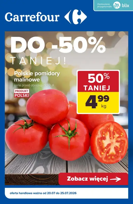 Carrefour - gazetka promocyjna Do -50% na pojedyncze sztuki i produkty na wagę  