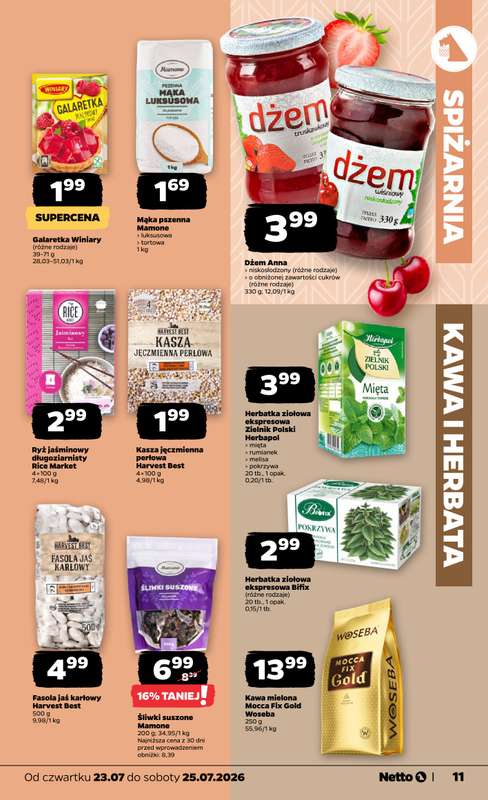 Netto - gazetka promocyjna Gazetka Spożywcza od czwartku 23.07 do soboty 25.07 - strona 11