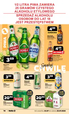 Netto - gazetka promocyjna Gazetka Spożywcza od czwartku 23.07 do soboty 25.07 - strona 14