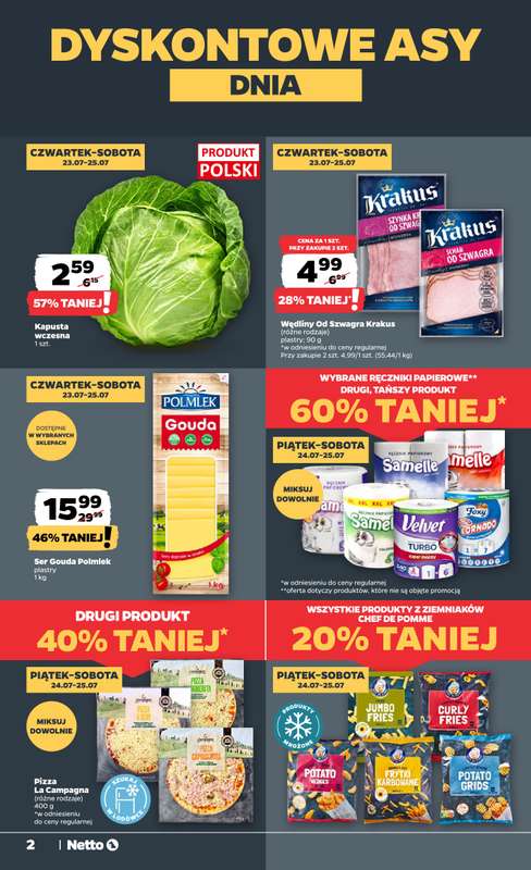 Netto - gazetka promocyjna Gazetka Spożywcza od czwartku 23.07 do soboty 25.07 - strona 2