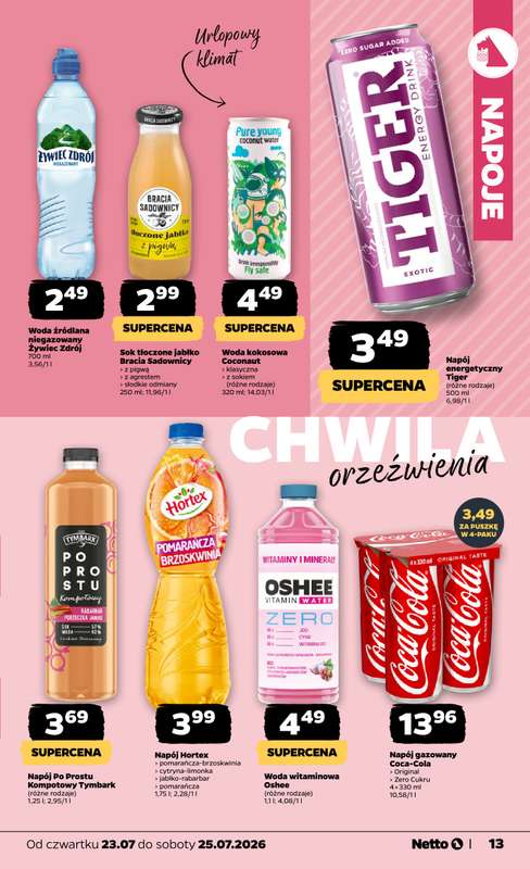 Netto - gazetka promocyjna Gazetka Spożywcza od czwartku 23.07 do soboty 25.07 - strona 13