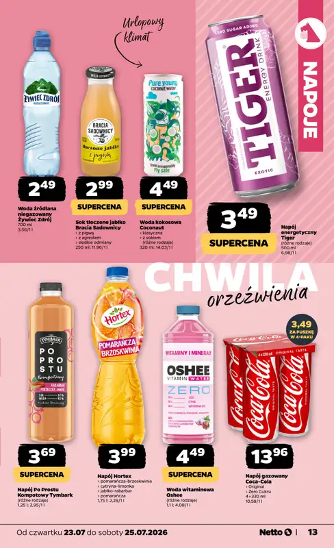 Netto - gazetka promocyjna Gazetka Spożywcza od czwartku 23.07 do soboty 25.07 - strona 13
