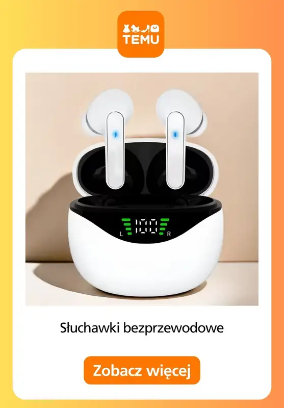 Temu - gazetka promocyjna Słuchawki bezprzewodowe od poniedziałku 20.07  - strona 7