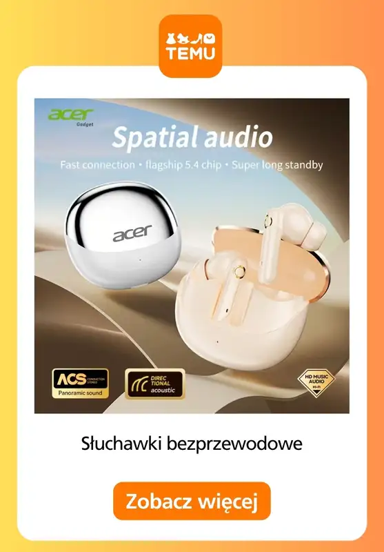 Temu - gazetka promocyjna Słuchawki bezprzewodowe od poniedziałku 20.07  - strona 8
