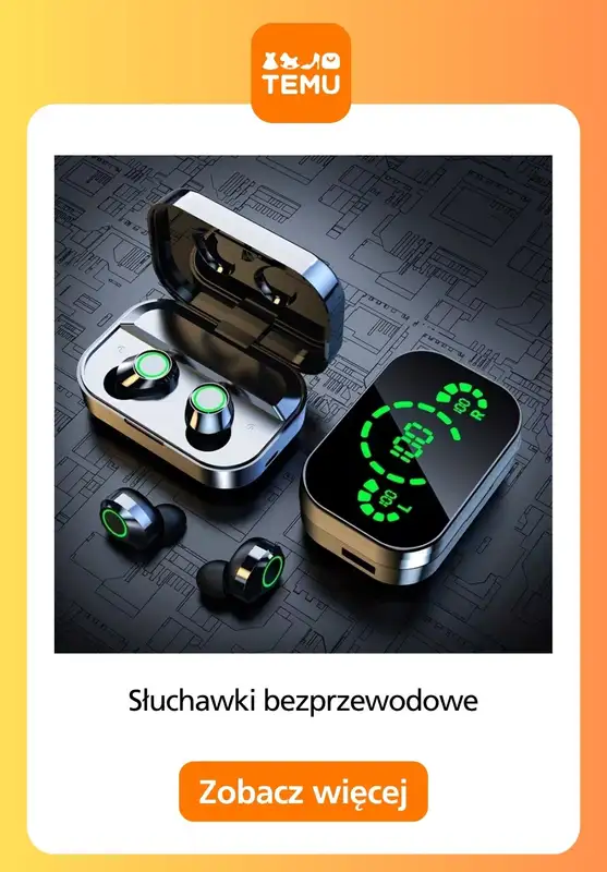 Temu - gazetka promocyjna Słuchawki bezprzewodowe od poniedziałku 20.07  - strona 11