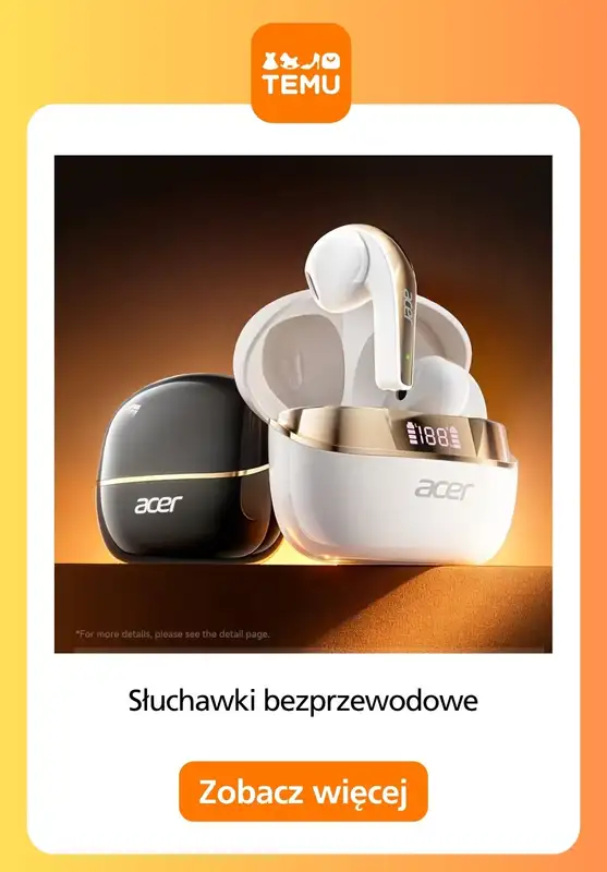 Temu - gazetka promocyjna Słuchawki bezprzewodowe od poniedziałku 20.07  - strona 12