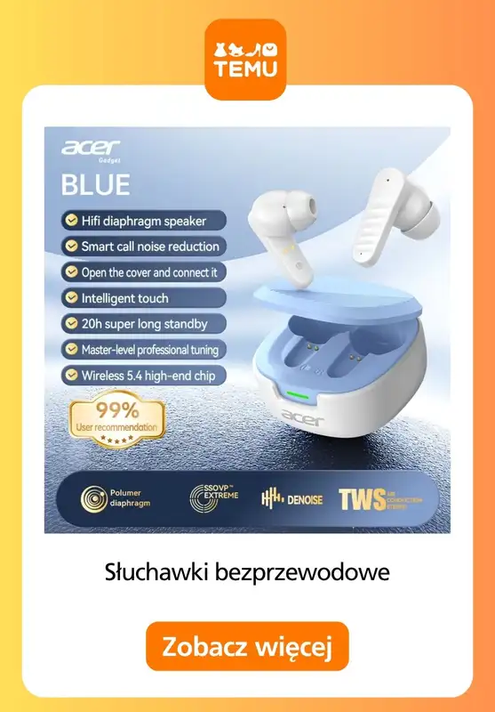 Temu - gazetka promocyjna Słuchawki bezprzewodowe   - strona 3