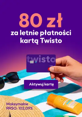 Twisto - gazetka promocyjna Lato z karta Twisto - Odbierz 80 zł! od poniedziałku 20.07 do piątku 31.07 - strona 2