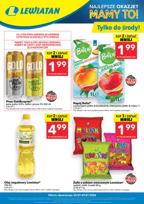 LEWIATAN - gazetka promocyjna W wielopakach taniej! od czwartku 23.07 do środy 29.07