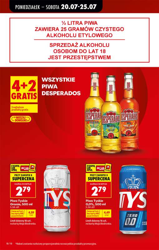 Biedronka - gazetka promocyjna Od poniedziałku, Z ladą tradycyjną od poniedziałku 20.07 do soboty 25.07 - strona 16