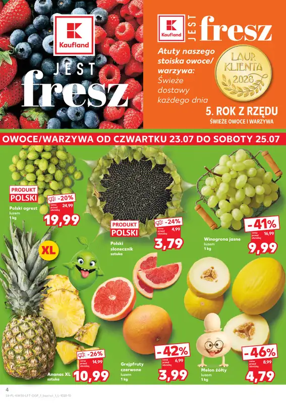 Kaufland - gazetka promocyjna Gazetka Tygodnia  do środy 29.07 - strona 4