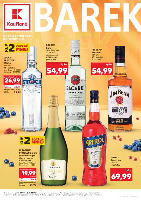 Kaufland - gazetka promocyjna Barek Kauflandu od czwartku 23.07 do środy 05.08