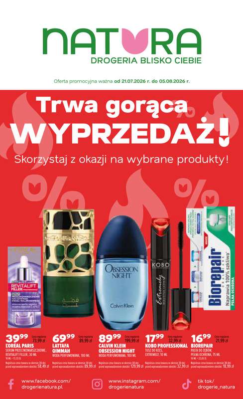 Drogerie Natura - gazetka promocyjna Gazetka od wtorku 21.07 do środy 05.08
