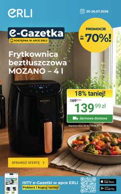 ERLI - gazetka promocyjna Sprzęty do domu w super cenach – sprawdź na Erli! od środy 22.07 do niedzieli 26.07