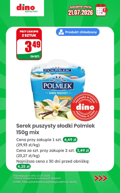 Dino - gazetka promocyjna Specjalna oferta na 21.07.2026 - promocje spoza gazetki od wtorku 21.07 do wtorku 21.07 - strona 8