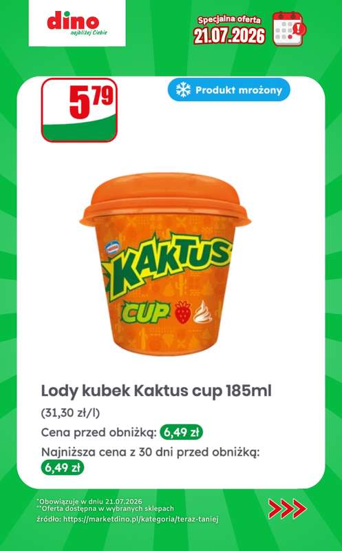 Dino - gazetka promocyjna Specjalna oferta na 21.07.2026 - promocje spoza gazetki od wtorku 21.07 do wtorku 21.07 - strona 7