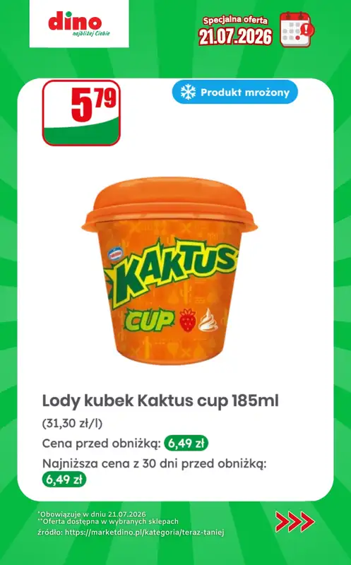 Dino - gazetka promocyjna Specjalna oferta na 21.07.2026 - promocje spoza gazetki od wtorku 21.07 do wtorku 21.07 - strona 7