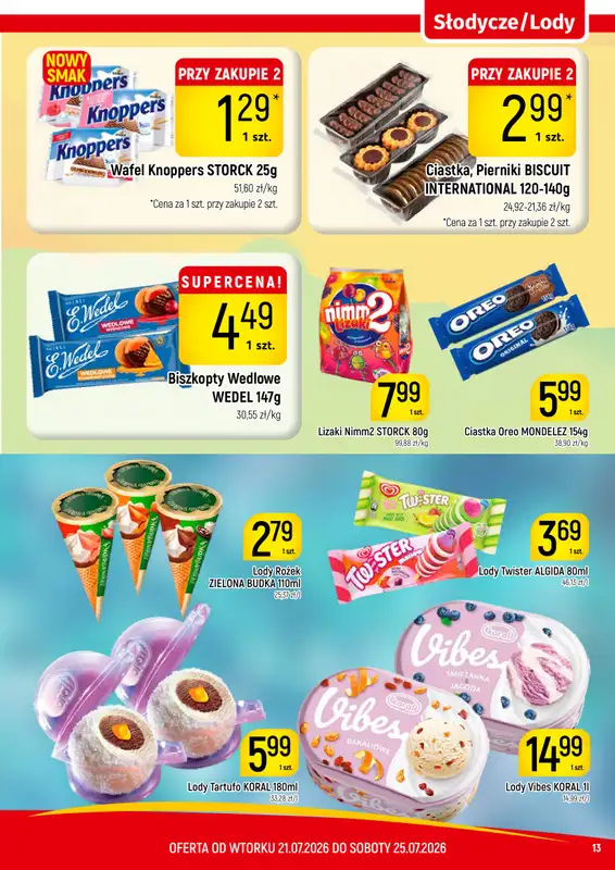 Delikatesy Piotruś Pan - gazetka promocyjna Gazetka od wtorku 21.07 do soboty 25.07 - strona 13