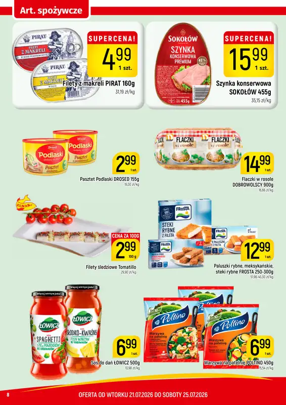 Delikatesy Piotruś Pan - gazetka promocyjna Gazetka od wtorku 21.07 do soboty 25.07 - strona 8