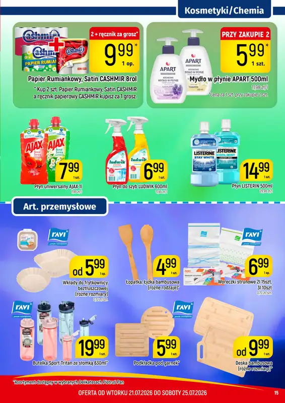 Delikatesy Piotruś Pan - gazetka promocyjna Gazetka od wtorku 21.07 do soboty 25.07 - strona 15