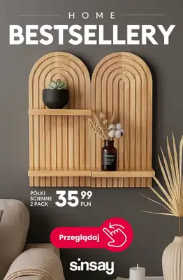 Sinsay - gazetka promocyjna Bestsellery do domu - temu się nie oprzesz! od wtorku 21.07 