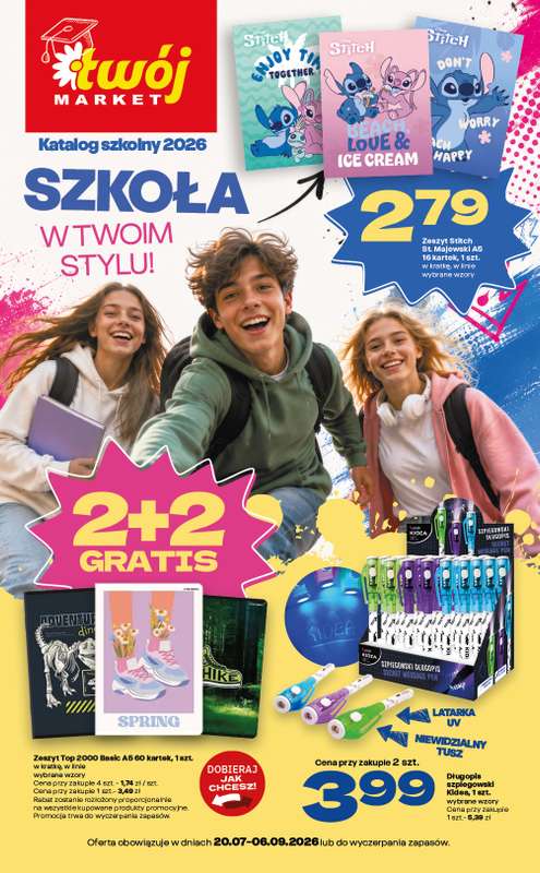 Twój Market - gazetka promocyjna Katalog Szkolny 2026 od wtorku 21.07 do niedzieli 06.09