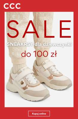 CCC - gazetka promocyjna SALE - Sneakersy dla dziewczynki do 100 zł od wtorku 21.07 