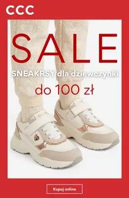 CCC - gazetka promocyjna SALE - Sneakersy dla dziewczynki do 100 zł od wtorku 21.07 