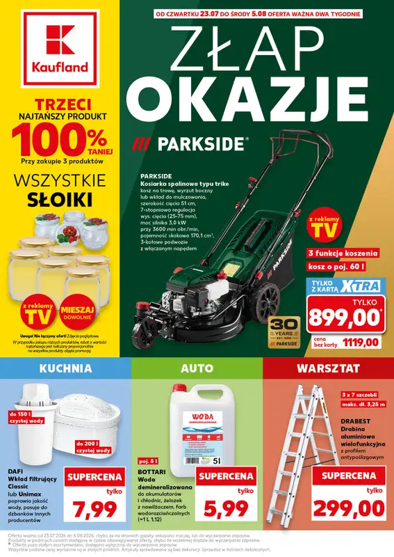 Kaufland - gazetka promocyjna Oferta Kaufland - Non Food od czwartku 23.07 do środy 29.07