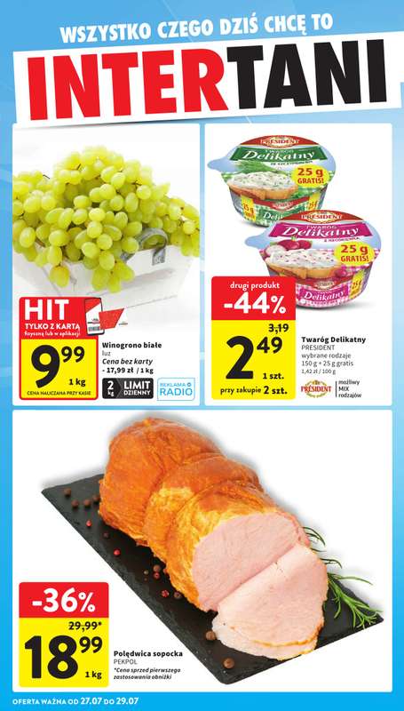 Intermarche - gazetka promocyjna Intertani start tygodnia od poniedziałku 27.07 do środy 29.07 - strona 2