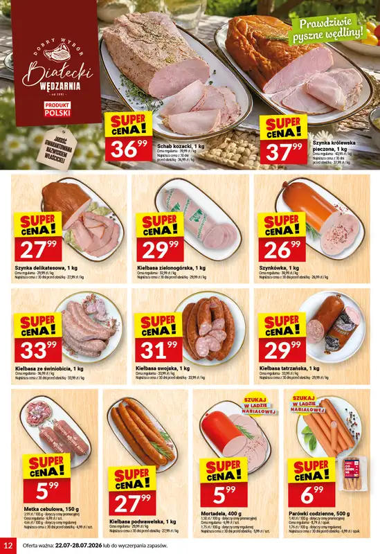 Twój Market - gazetka promocyjna Gazetka od środy 22.07 do wtorku 28.07 - strona 12