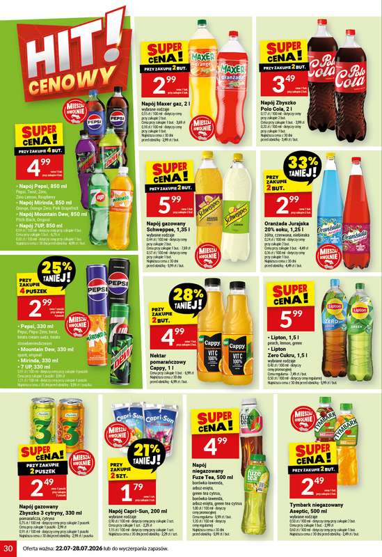 Twój Market - gazetka promocyjna Gazetka od środy 22.07 do wtorku 28.07 - strona 30