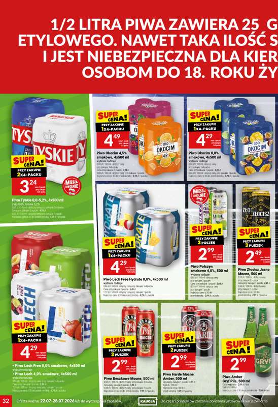 Twój Market - gazetka promocyjna Gazetka od środy 22.07 do wtorku 28.07 - strona 32