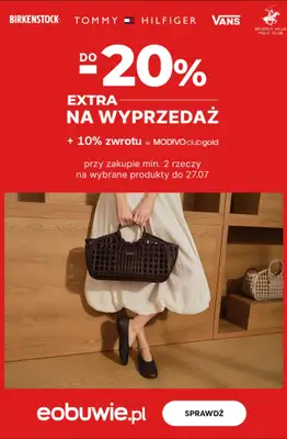 eobuwie.pl - gazetka promocyjna Do -20% extra na wybrane produkty z wyprzedaży od wtorku 21.07 do poniedziałku 27.07