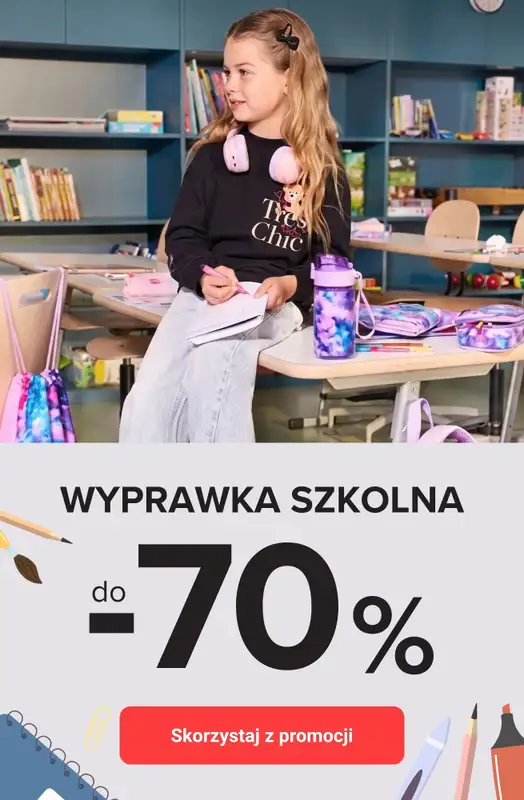 Smyk - gazetka promocyjna Wyprawka szkolna do -70% od wtorku 21.07 