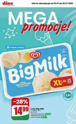 Dino - gazetka promocyjna MEGA promocje! od środy 22.07 do wtorku 28.07
