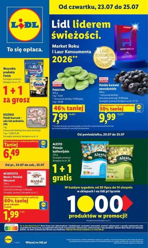 Lidl - gazetka promocyjna Oferta od czwartku od czwartku 23.07 do soboty 25.07