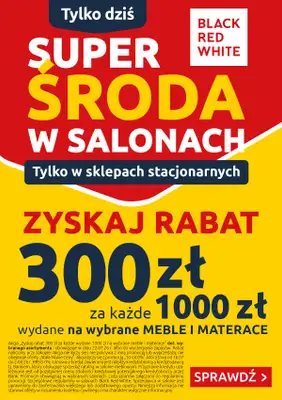 Black Red White - gazetka promocyjna Super Środa w salonach Black Red White od środy 22.07 do środy 22.07