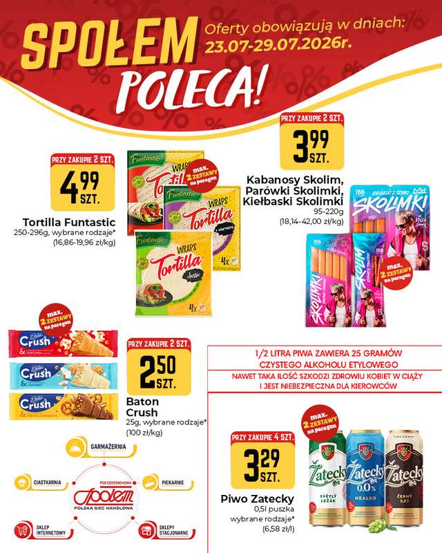 Społem Częstochowa - gazetka promocyjna Plakaty promocyjne od czwartku 23.07 do środy 29.07 - strona 3