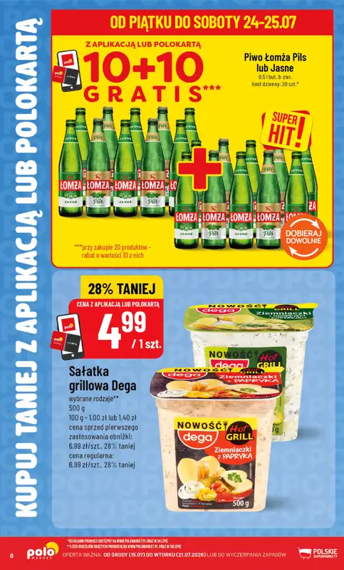 POLOmarket - gazetka promocyjna Kupuj taniej z aplikacją lub polokartą od środy 22.07 do wtorku 28.07 - strona 8