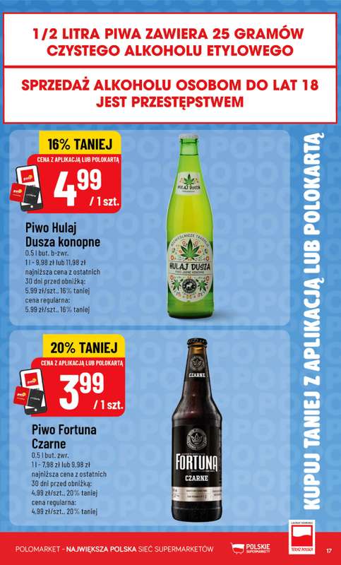 POLOmarket - gazetka promocyjna Kupuj taniej z aplikacją lub polokartą od środy 22.07 do wtorku 28.07 - strona 17