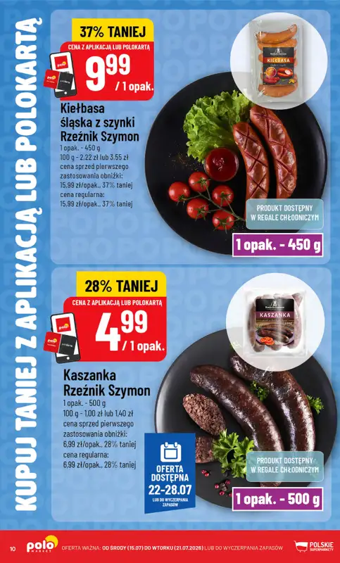 POLOmarket - gazetka promocyjna Kupuj taniej z aplikacją lub polokartą od środy 22.07 do wtorku 28.07 - strona 10