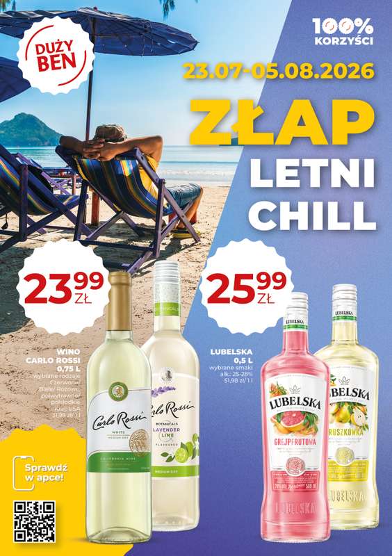 Duży Ben - gazetka promocyjna Gazetka alkoholowa od czwartku 23.07 do środy 05.08