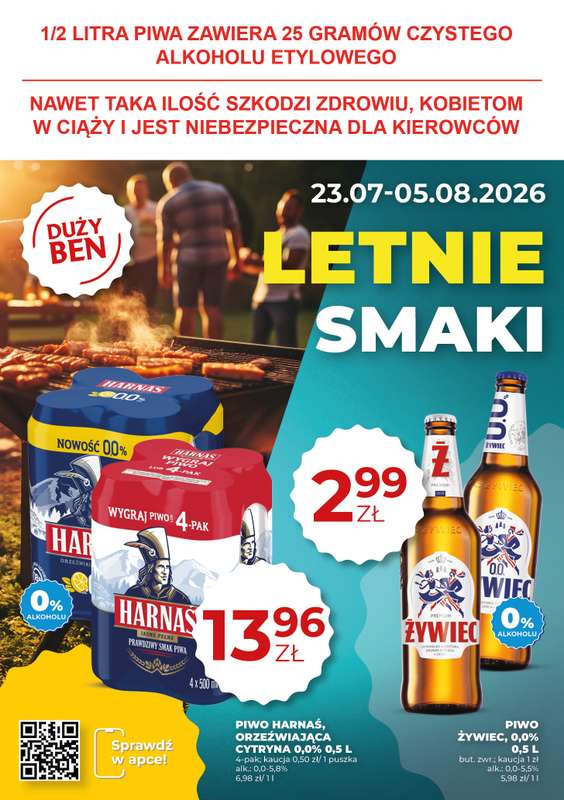 Duży Ben - gazetka promocyjna Gazetka piwna od czwartku 23.07 do środy 05.08