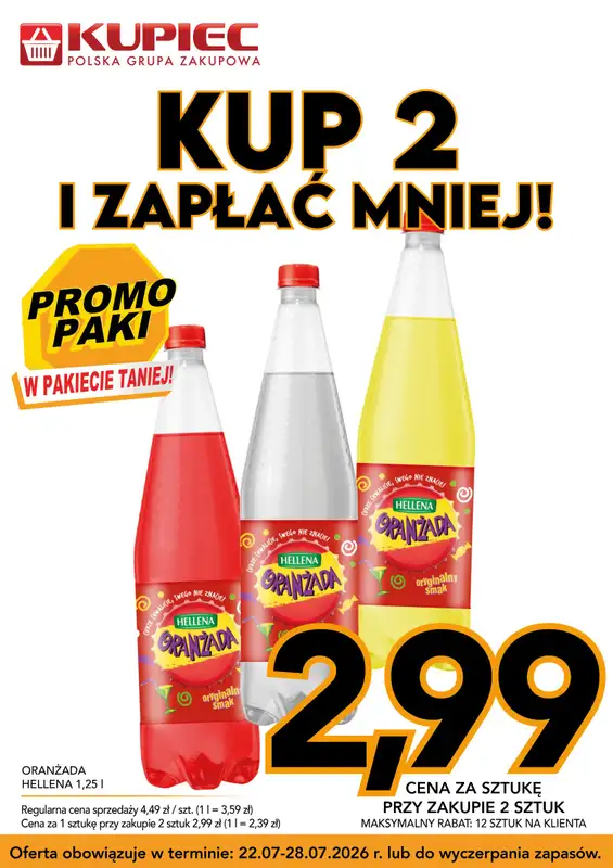 Kupiec - gazetka promocyjna Promopaki od środy 22.07 do wtorku 28.07 - strona 10