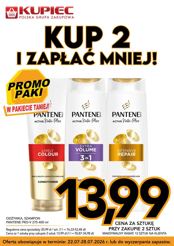 Kupiec - gazetka promocyjna Promopaki od środy 22.07 do wtorku 28.07 - strona 14